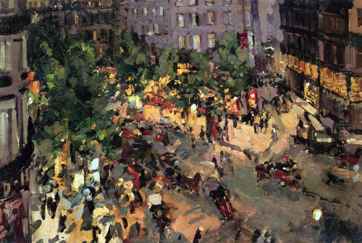 Boulevard des Capucines Oil Painting by Konstantin Alexeyevich Korovin