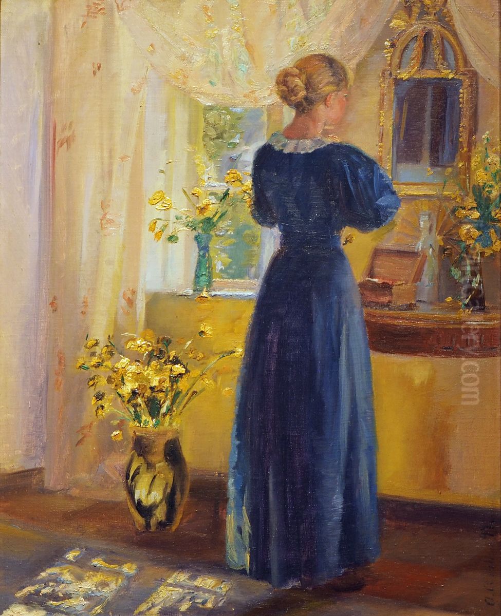 Interieur Oil Painting by Anna Ancher