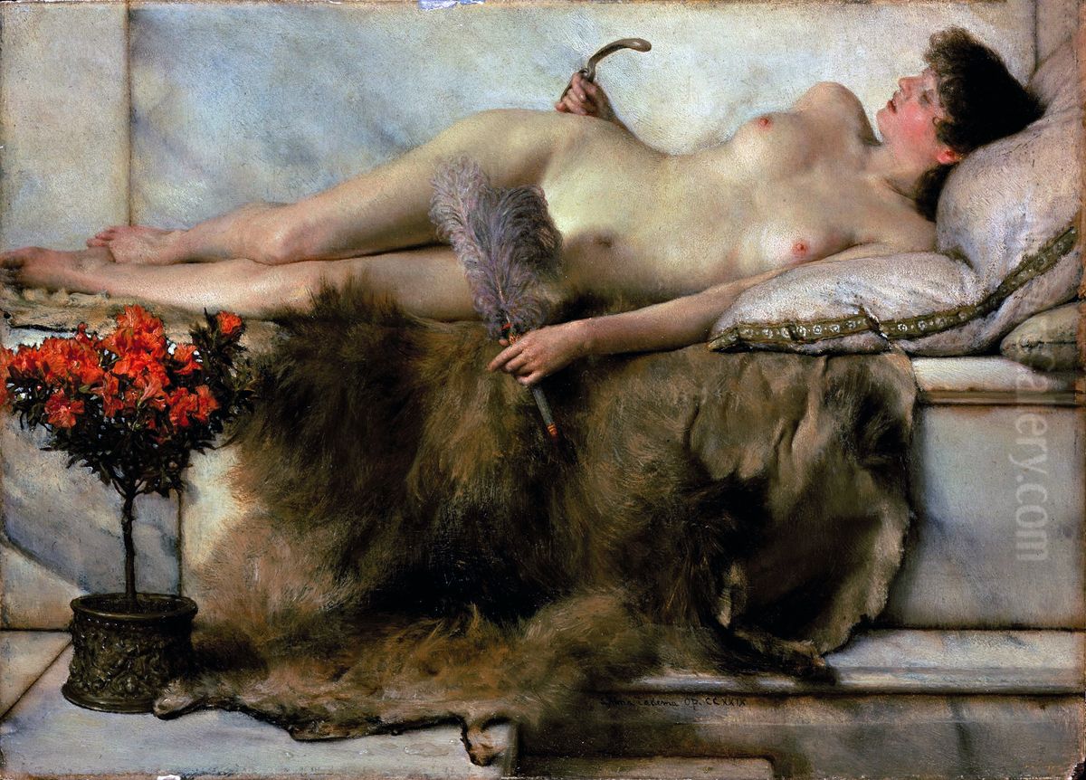 In the Tepidarium Oil Painting by Lawrence Alma-Tadema