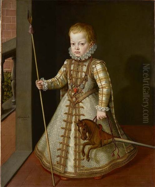 Portrait of Don Diego, Son of King Philip II of Spain Oil Painting by Alonso Sanchez Coello