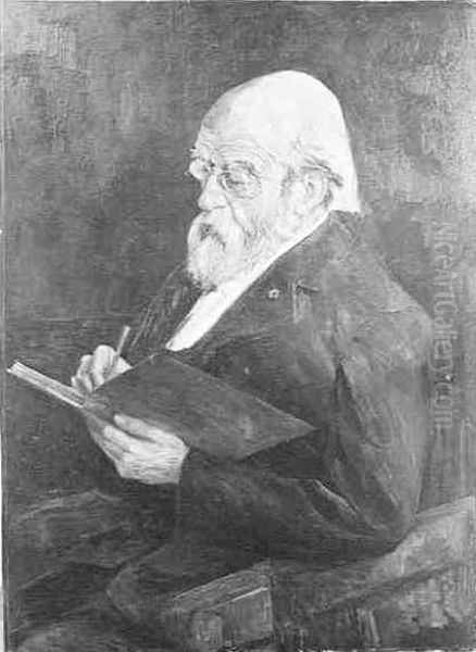 Portrait of Pierre Cuypers (1827-1921) Oil Painting by Jan Kruysen