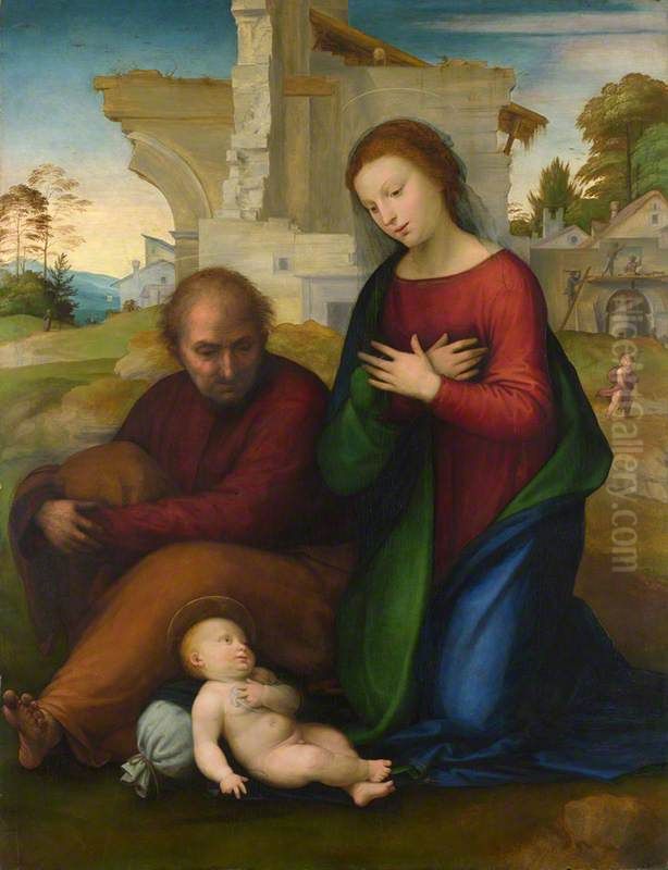 The Virgin adoring the Child with Saint Joseph Oil Painting by Fra Bartolomeo