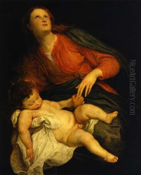 Madonna and Child Oil Painting by Sir Anthony Van Dyck