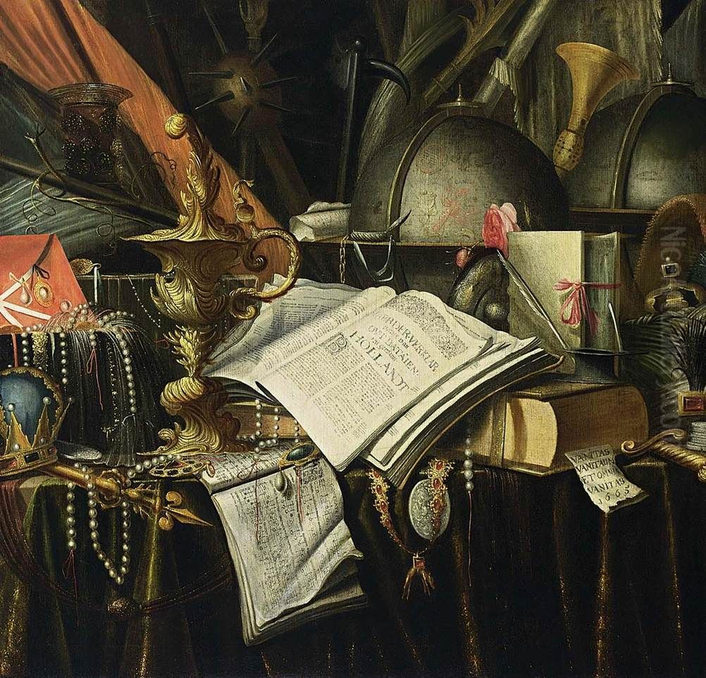 Vanitas Still-Life Oil Painting by Evert Collier