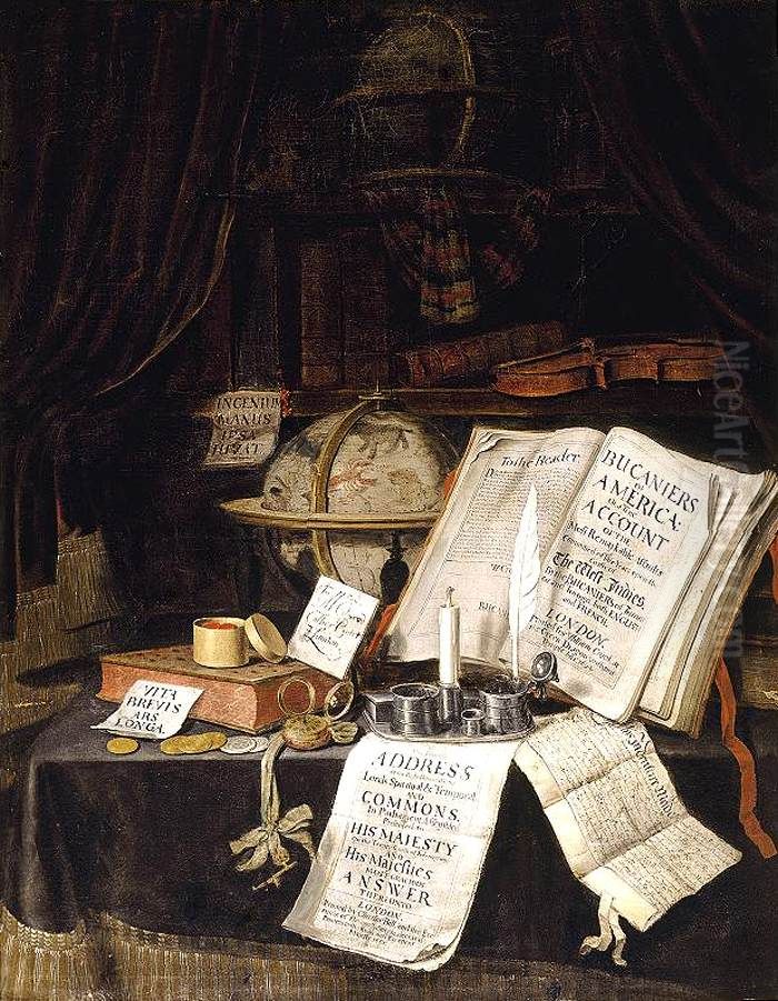 Vanitas Still-Life Oil Painting by Evert Collier