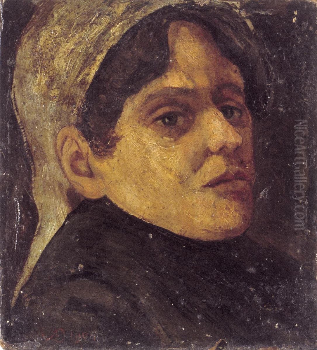 Portrait of Agnita Feis Oil Painting by Theo van Doesburg