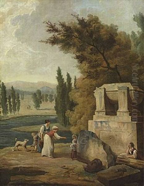 The Park of Ermenonville Oil Painting by Hubert Robert