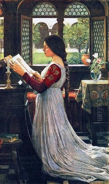 The Missal Oil Painting by John William Waterhouse