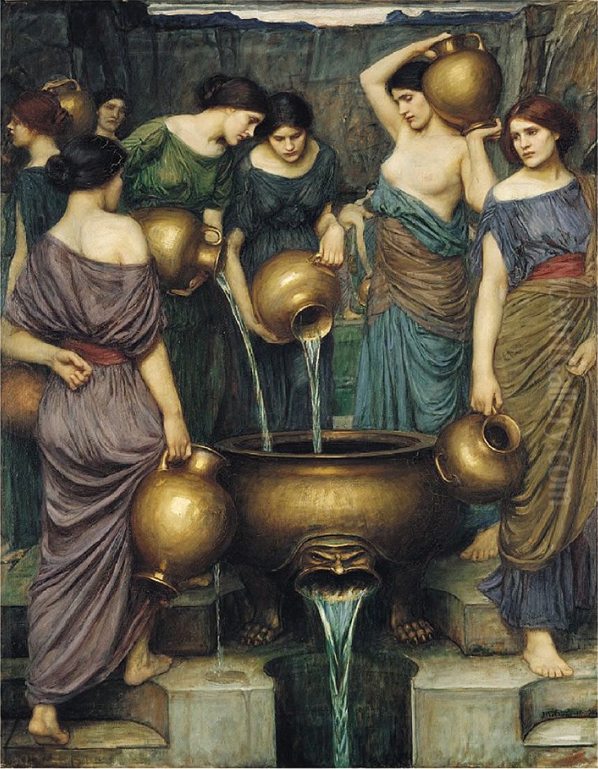 The Danaides by John William Waterhouse Oil Painting by John William Waterhouse