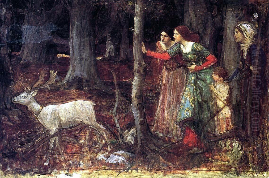 The Mystic Wood Oil Painting by John William Waterhouse