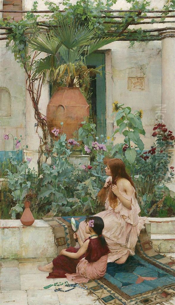 At Capri Oil Painting by John William Waterhouse