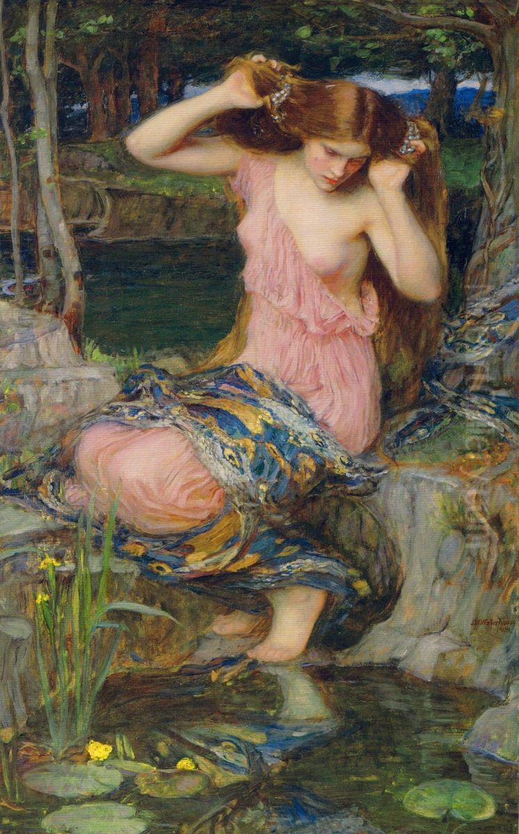 Lamia Oil Painting by John William Waterhouse