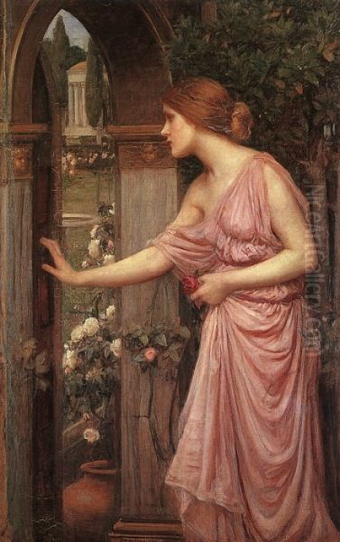 Psyche Entering Cupid's Garden Oil Painting by John William Waterhouse
