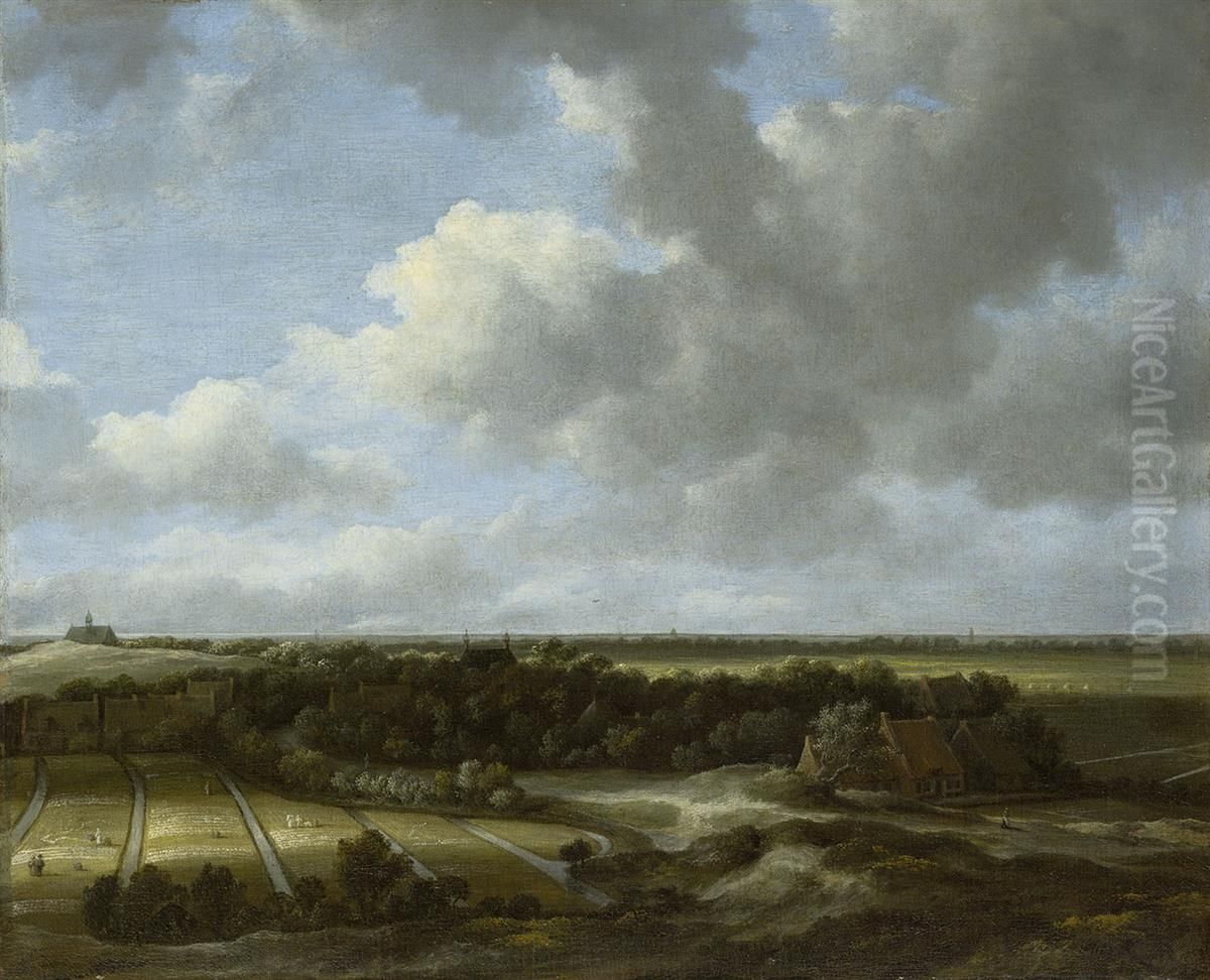The Bleaching Grounds of Fam. De Mol near Haarlem Oil Painting by Jacob Van Ruisdael