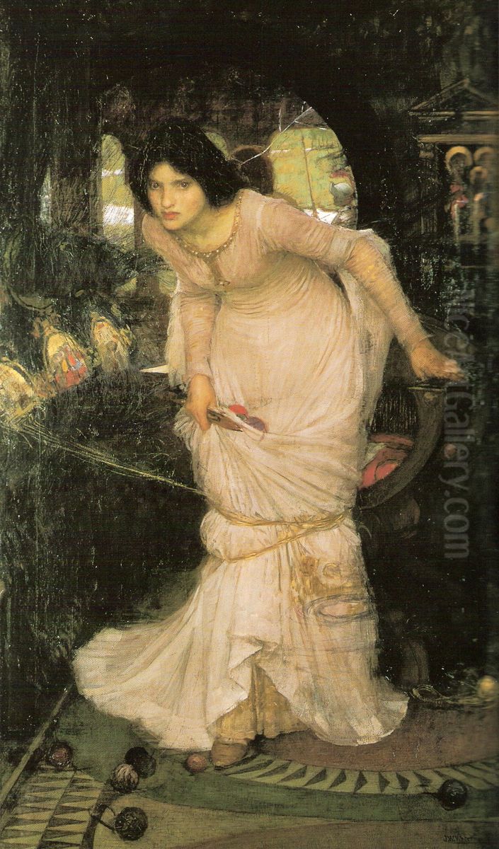 The Lady of Shalott Oil Painting by John William Waterhouse