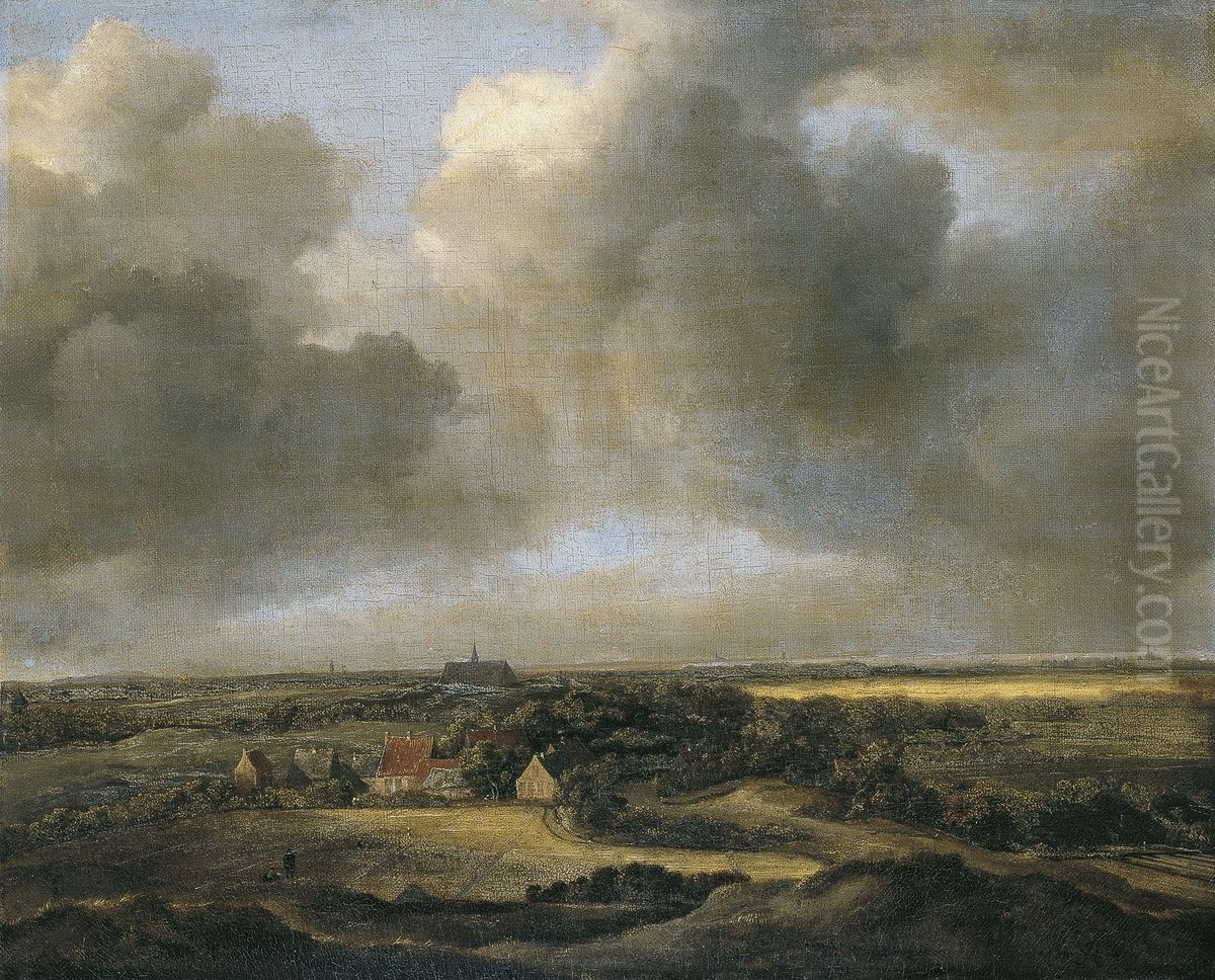 The Bleaching Grounds in Bloemendaal near Haarlem Oil Painting by Jacob Van Ruisdael