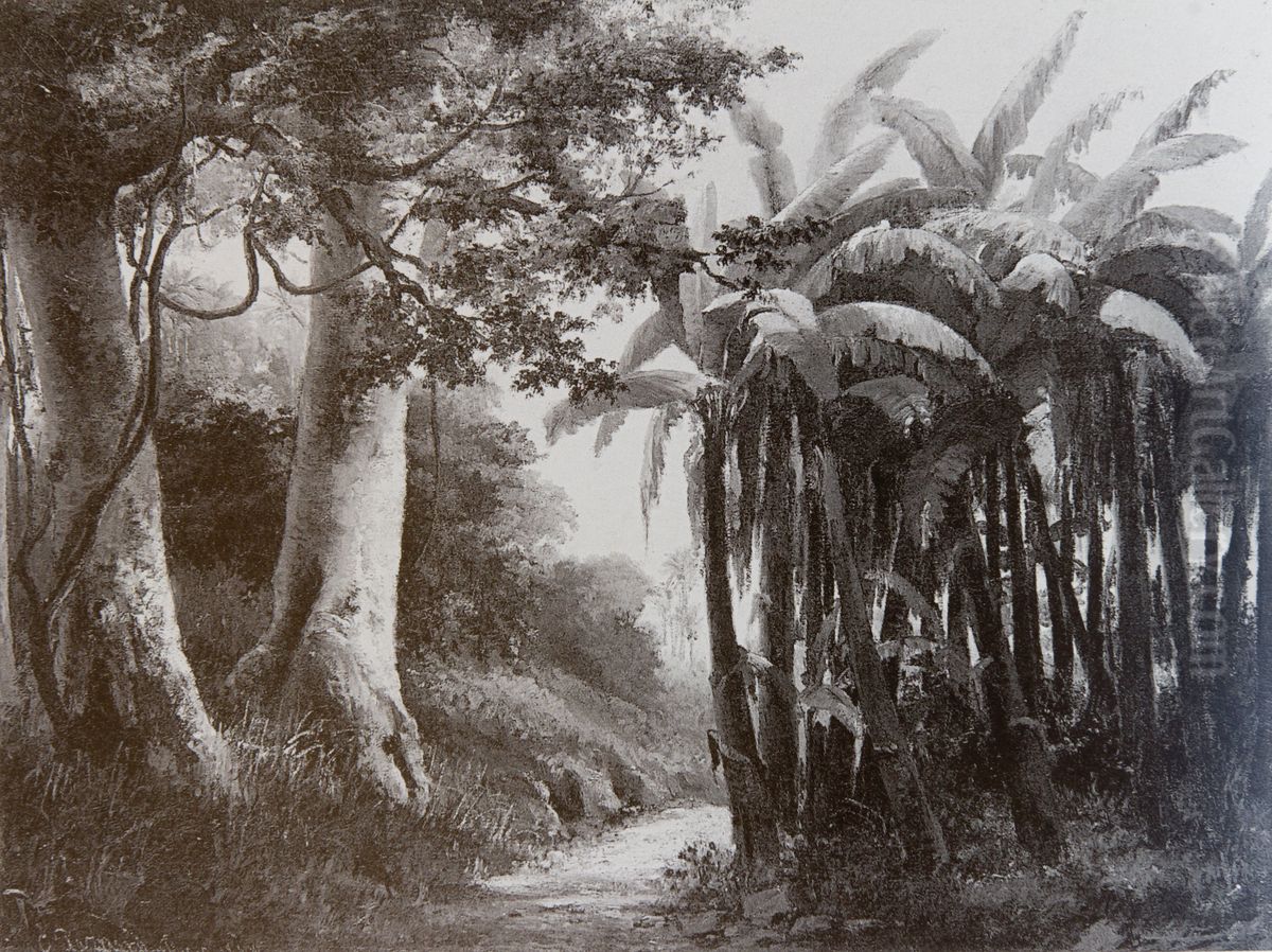 Tropical Forest Oil Painting by Camille Pissarro