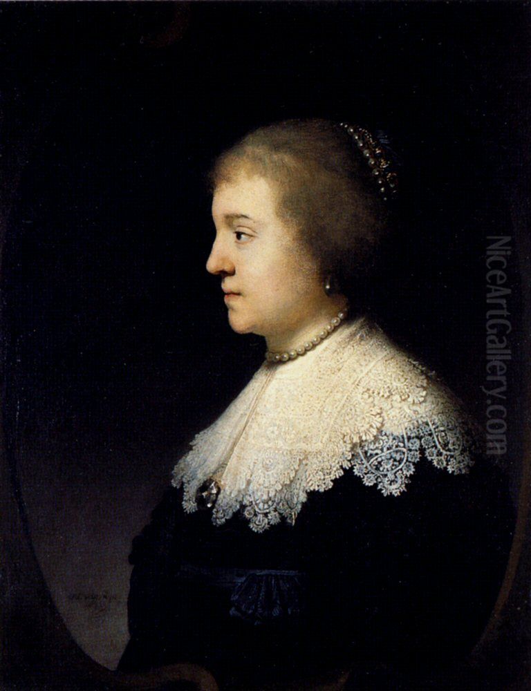Portrait of Amalia van Solms Oil Painting by Rembrandt