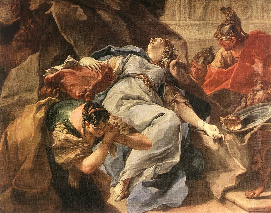 Death ofSophonisba Oil Painting by Giambattista Pittoni