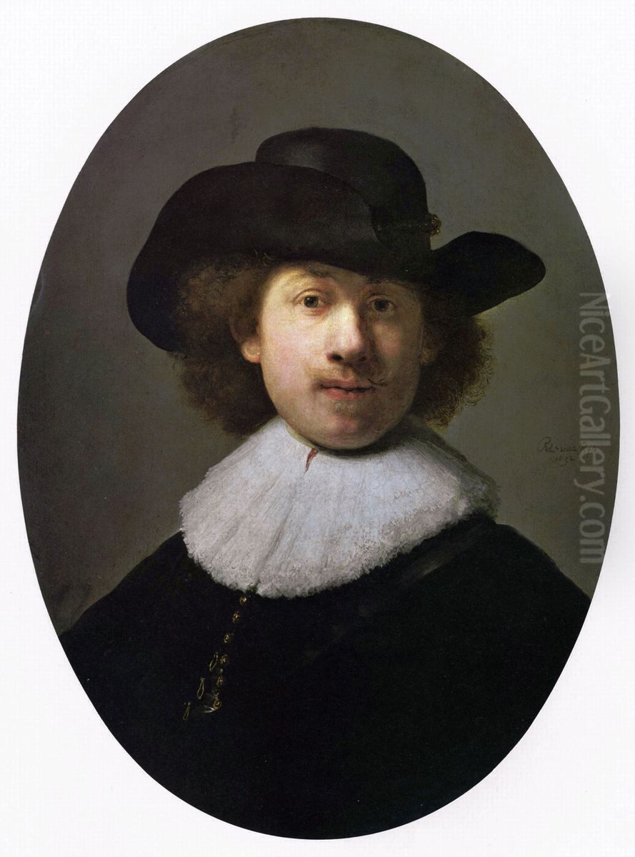 Self Portrait Oil Painting by Rembrandt