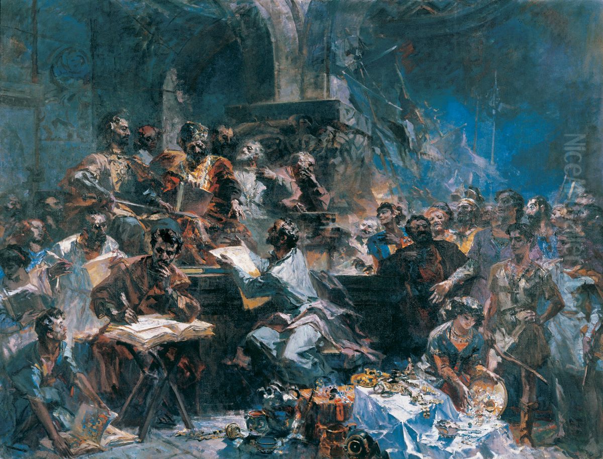 Reply to Hazkert Oil Painting by Eduard Isabekyan