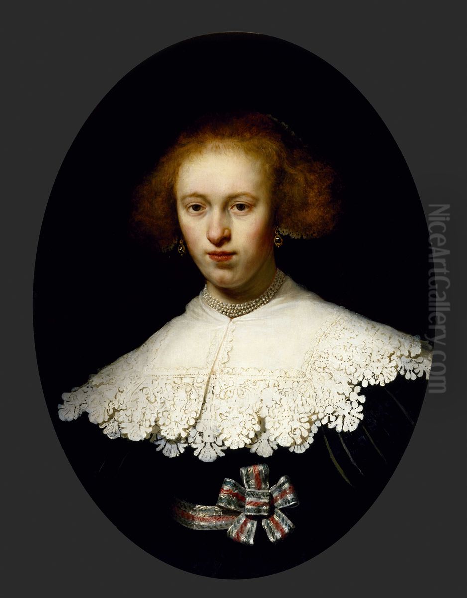 Portrait of a Young Woman Oil Painting by Rembrandt