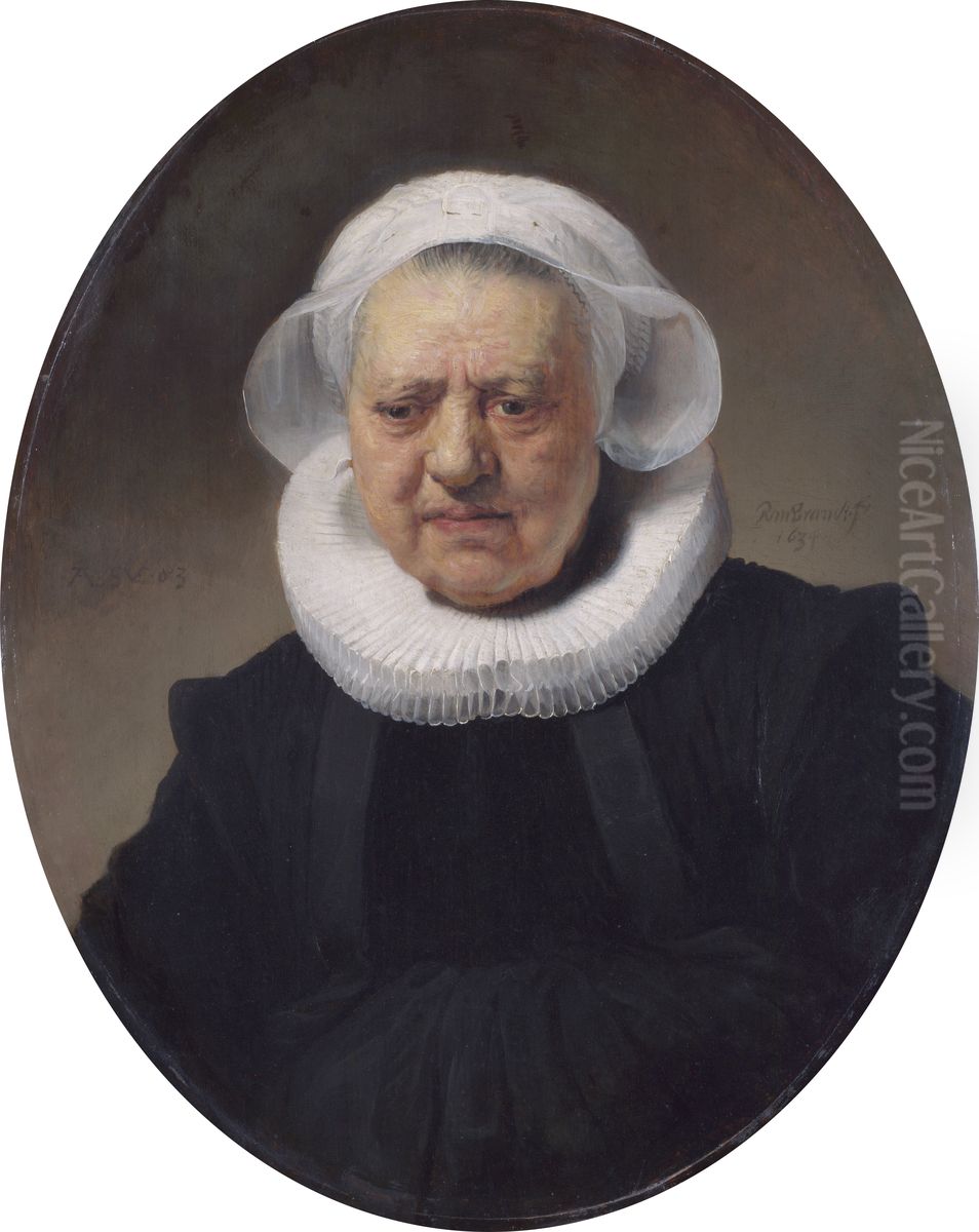 Portrait of Aechje Claesdr. Oil Painting by Rembrandt