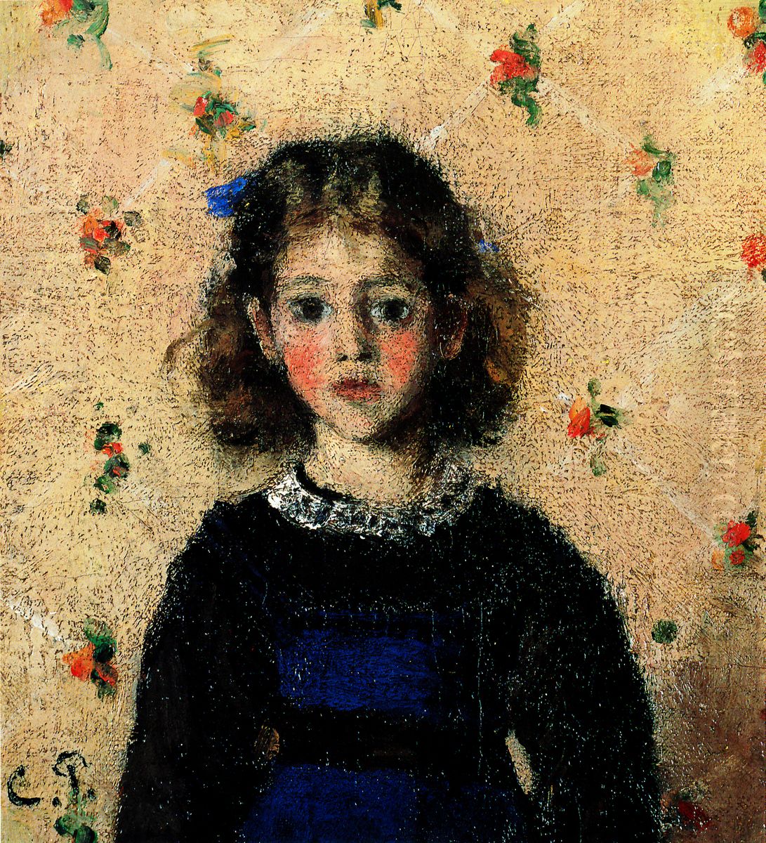 Portrait of Jeanne Pissarro, called Minette Oil Painting by Camille Pissarro