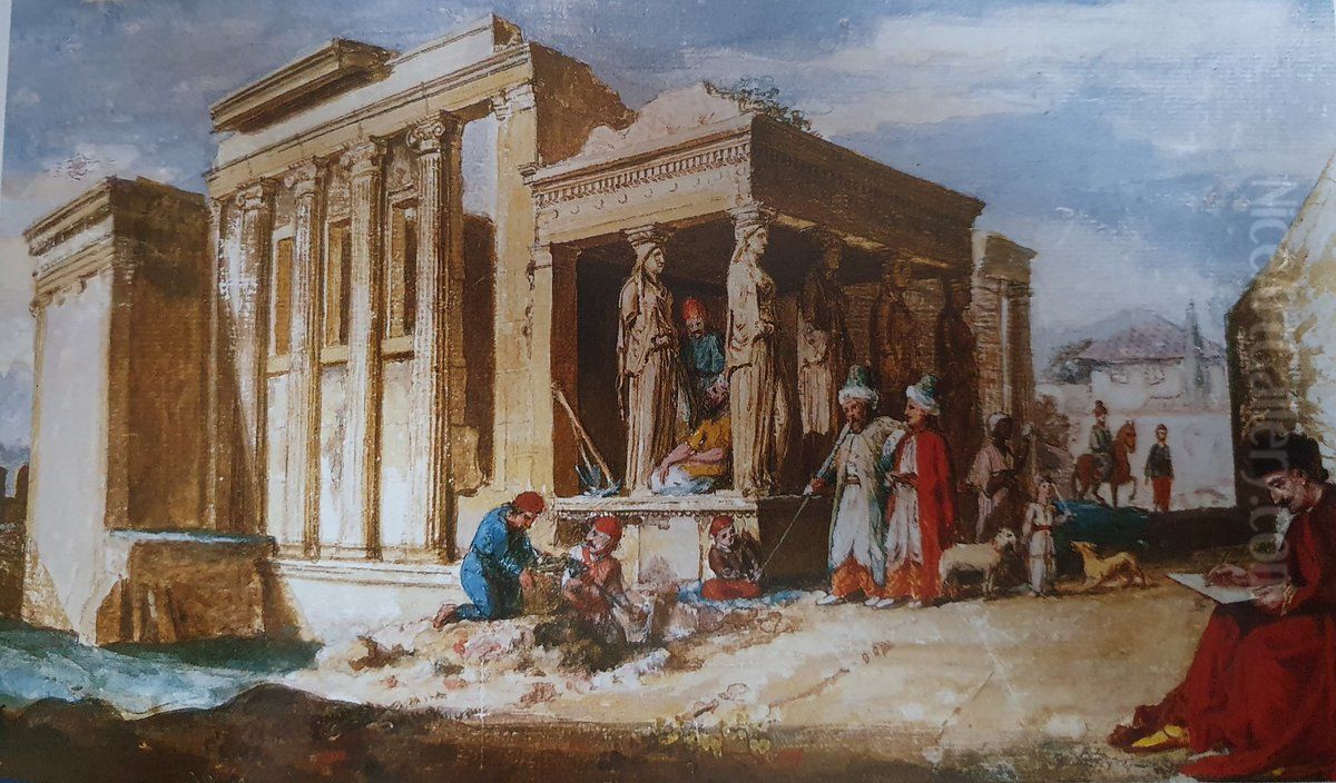 Erechtheum Oil Painting by James Stuart