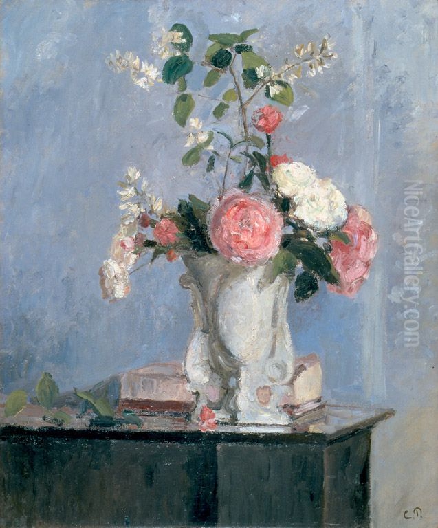 Bouquet of Flowers Oil Painting by Camille Pissarro