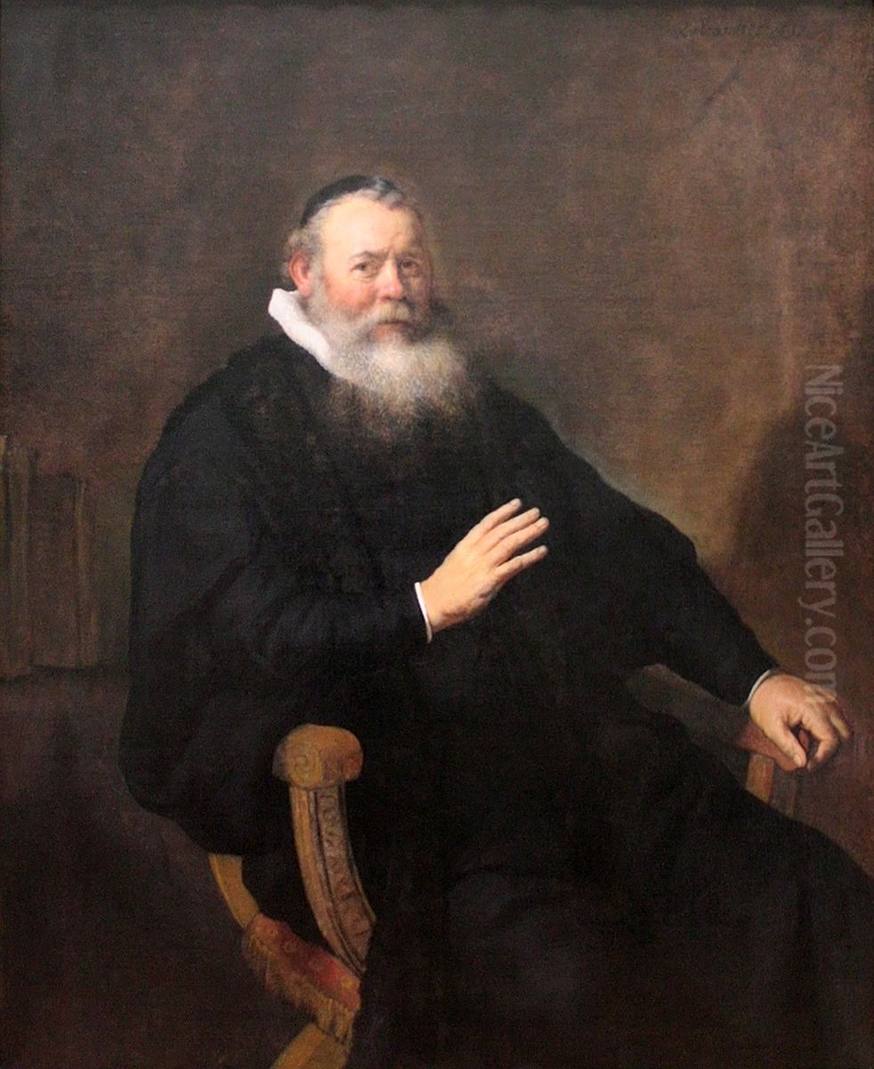 Portrait of Eleazar Swalmius Oil Painting by Rembrandt