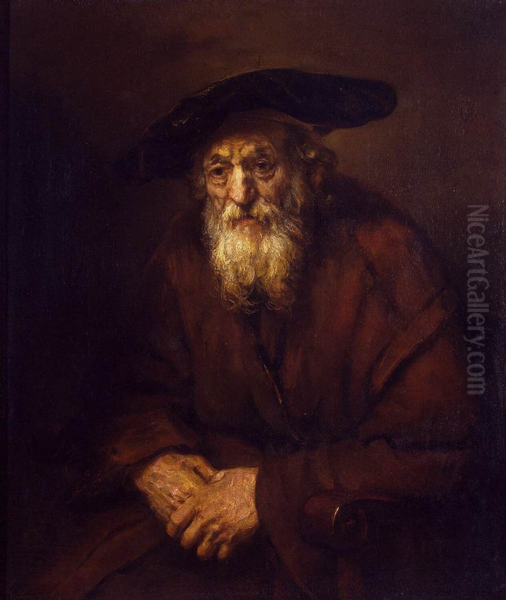 Portrait of an Old Jew Oil Painting by Rembrandt