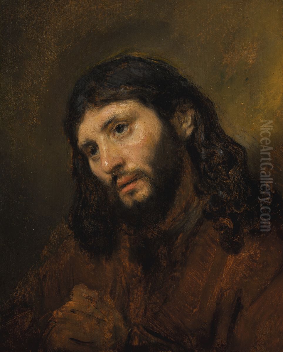 Head of Christ Oil Painting by Rembrandt