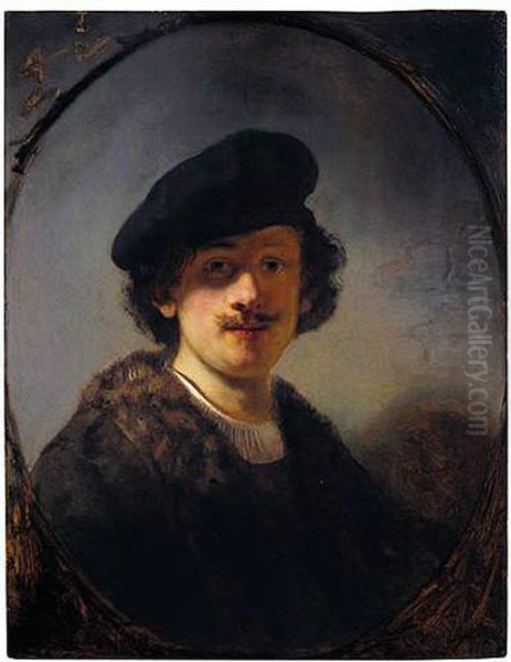 Self-Portrait with Shaded Eyes Oil Painting by Rembrandt