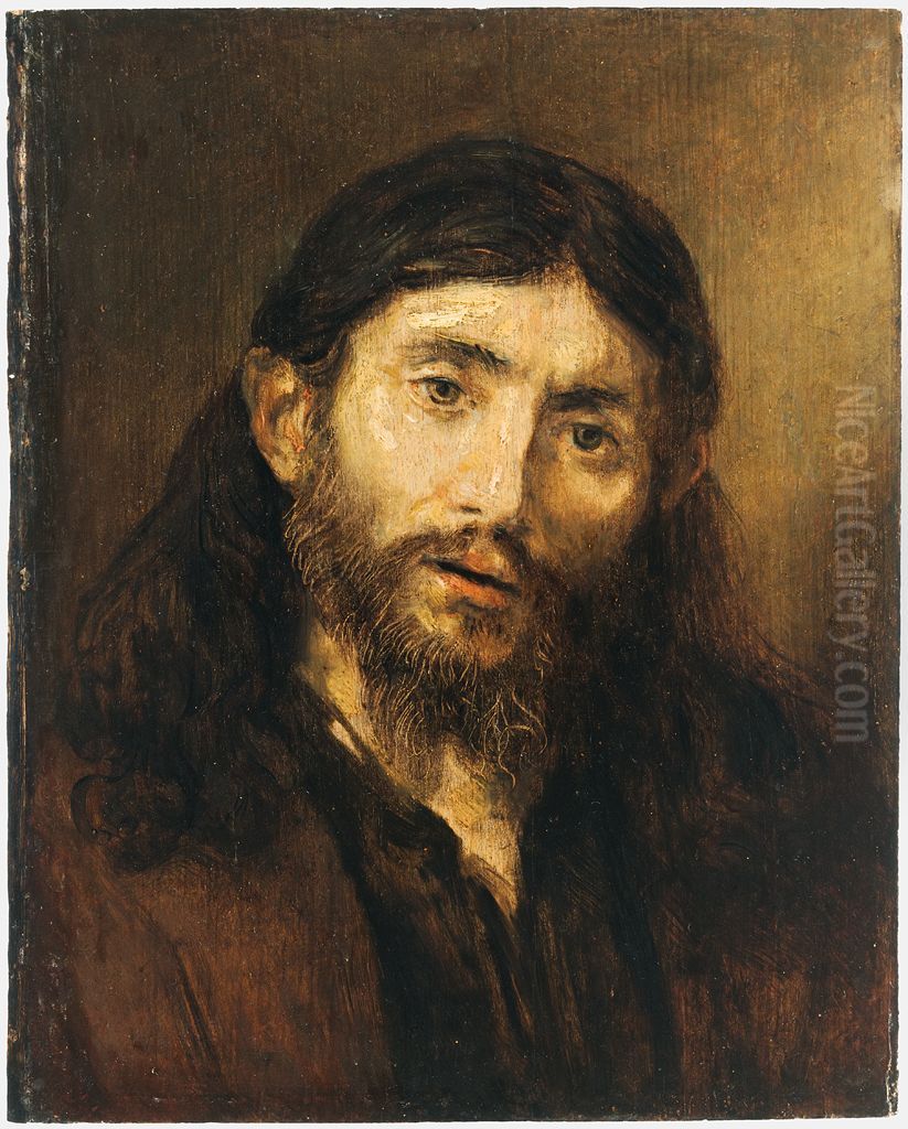 Head of Christ Oil Painting by Rembrandt