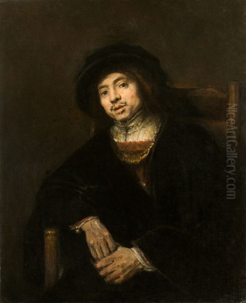Portrait of a Young Man in an Armchair Oil Painting by Rembrandt