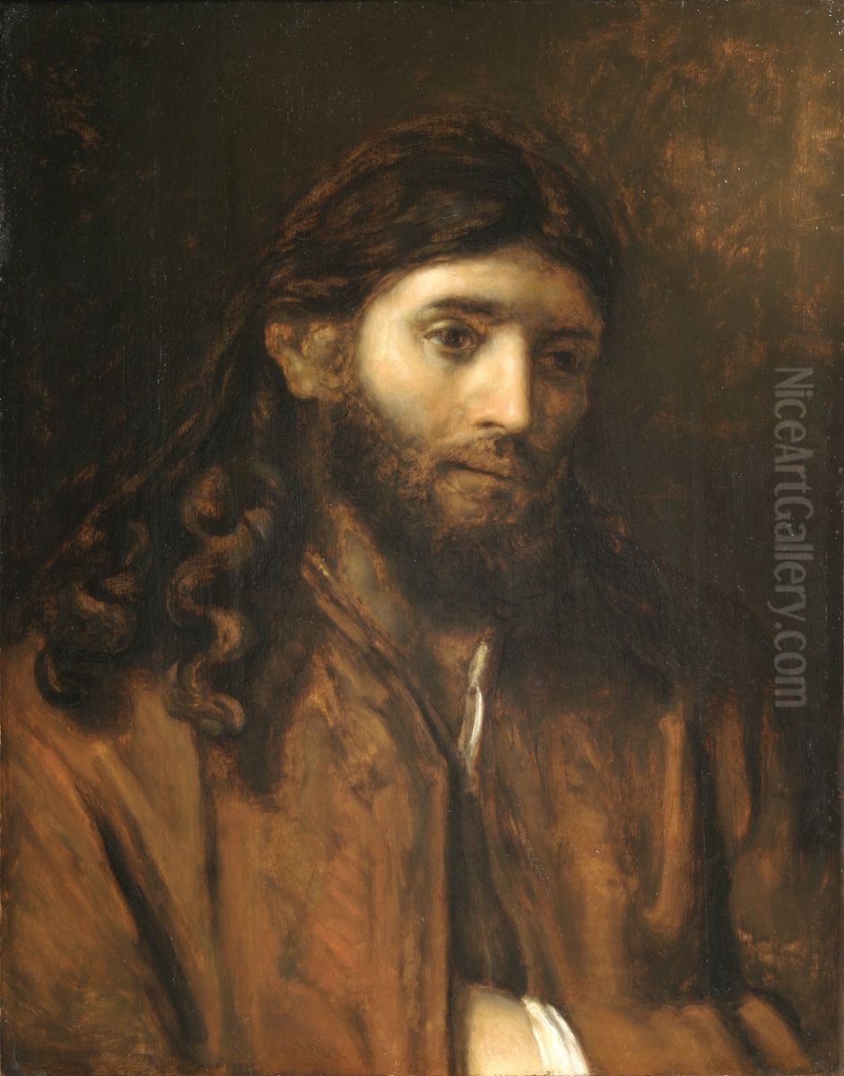 Head of Christ Oil Painting by Rembrandt