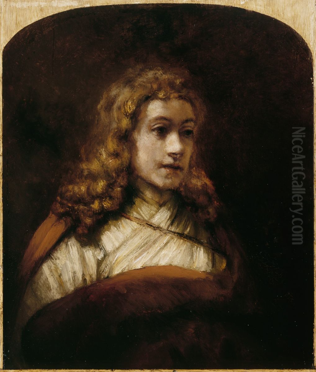 Bust of a Youth Oil Painting by Rembrandt