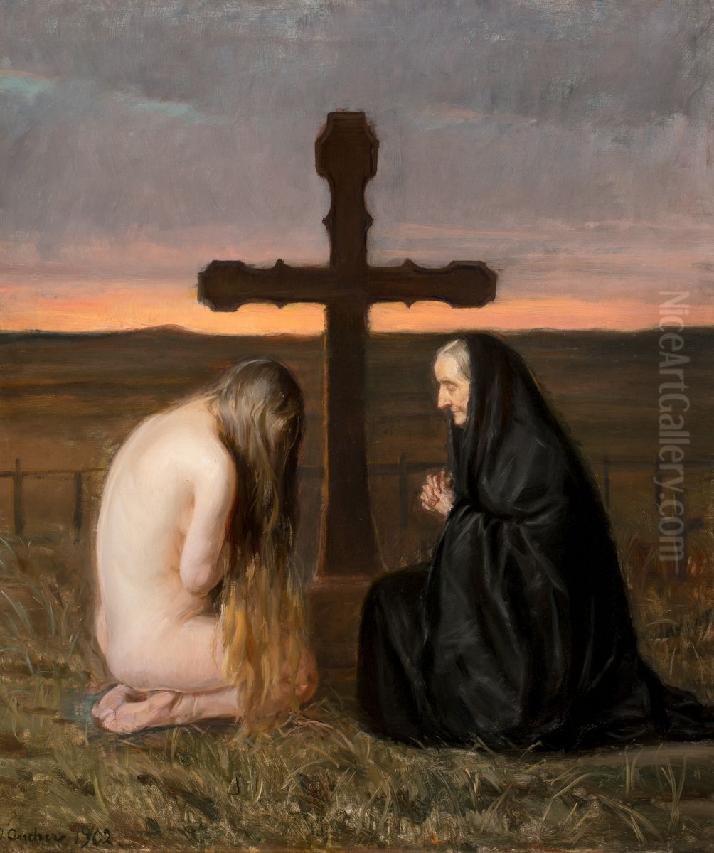 Grief Oil Painting by Anna Ancher