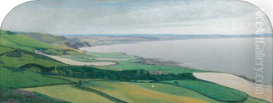 Coastal Landscape near Aberystwyth Oil Painting by Valerius De Saedeleer