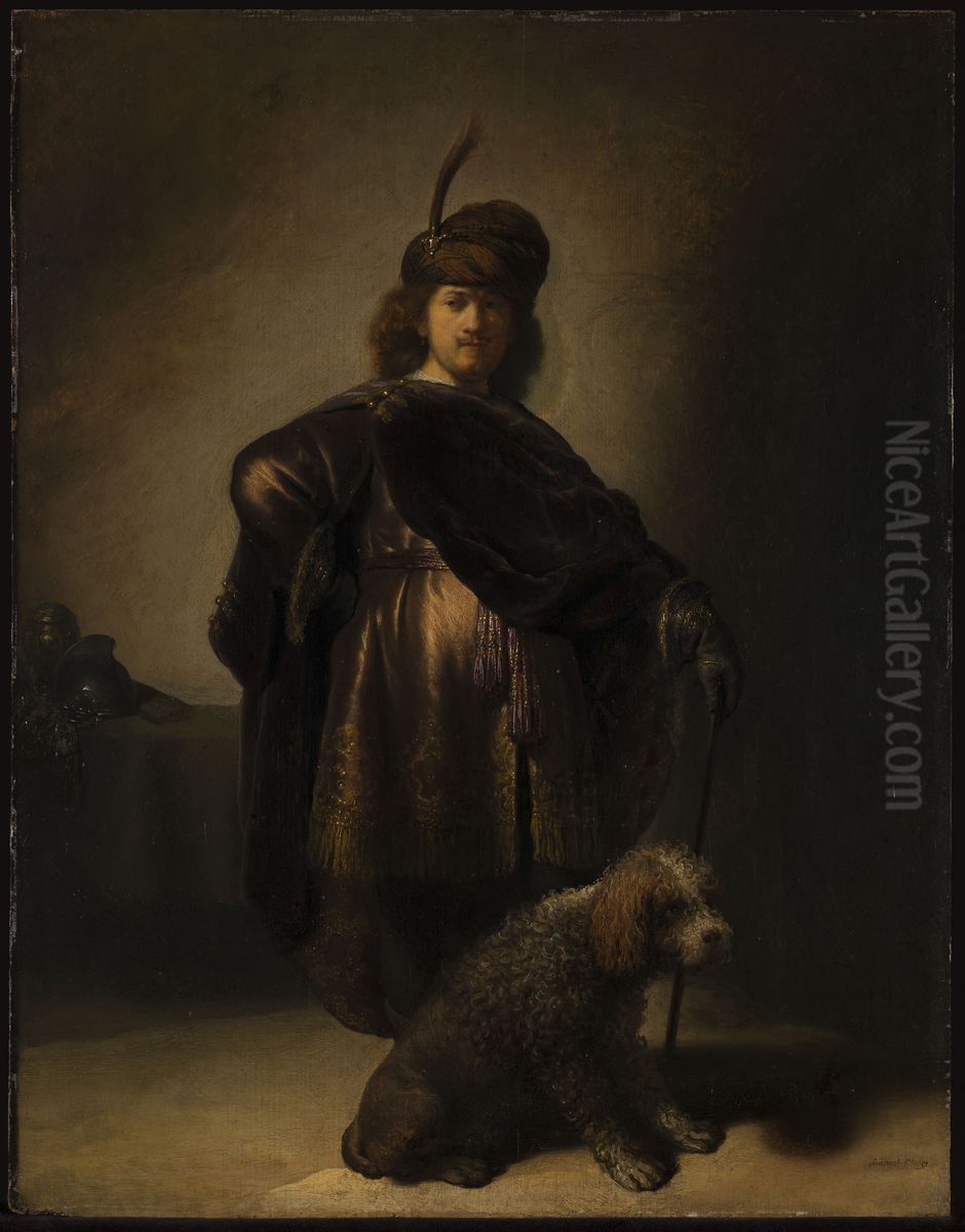 Portrait de l'artiste en costume oriental Oil Painting by Rembrandt