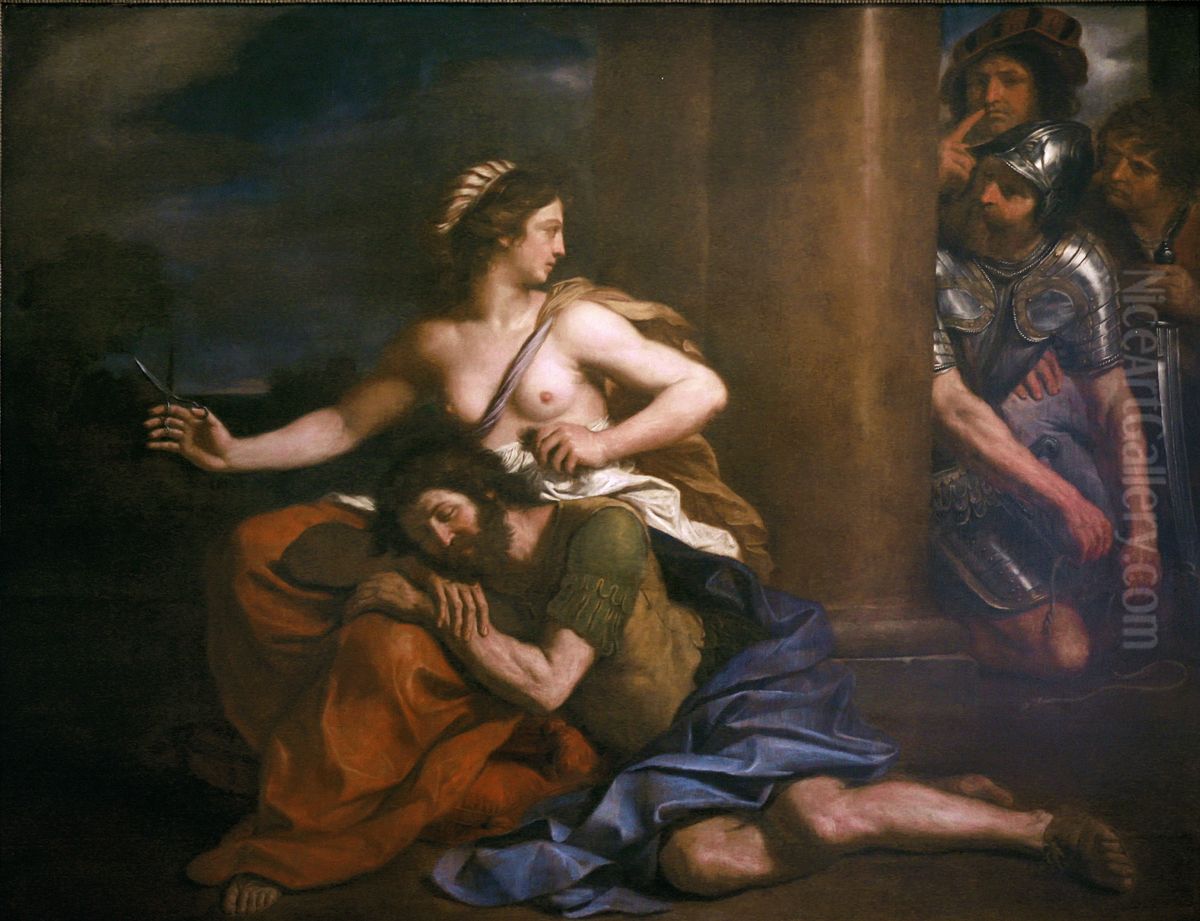 Sansone e Dalila Oil Painting by Giovanni Francesco Barbieri