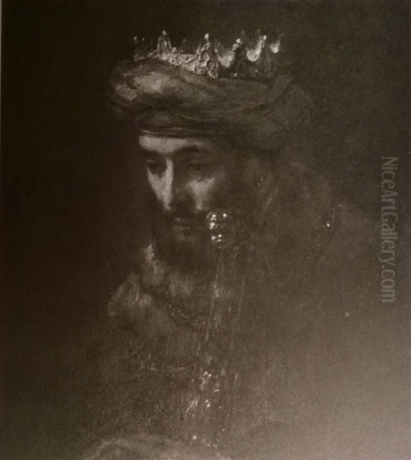 King David Oil Painting by Rembrandt