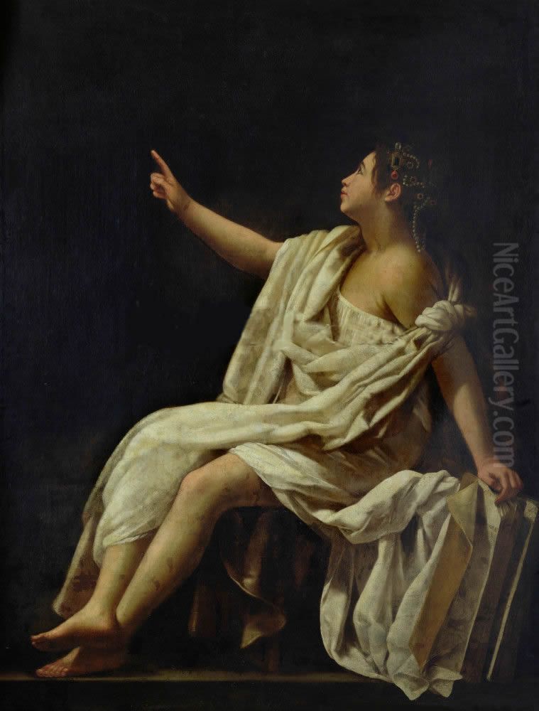 Polymnie, muse la la Poesie lyrique Oil Painting by Giovanni Baglione