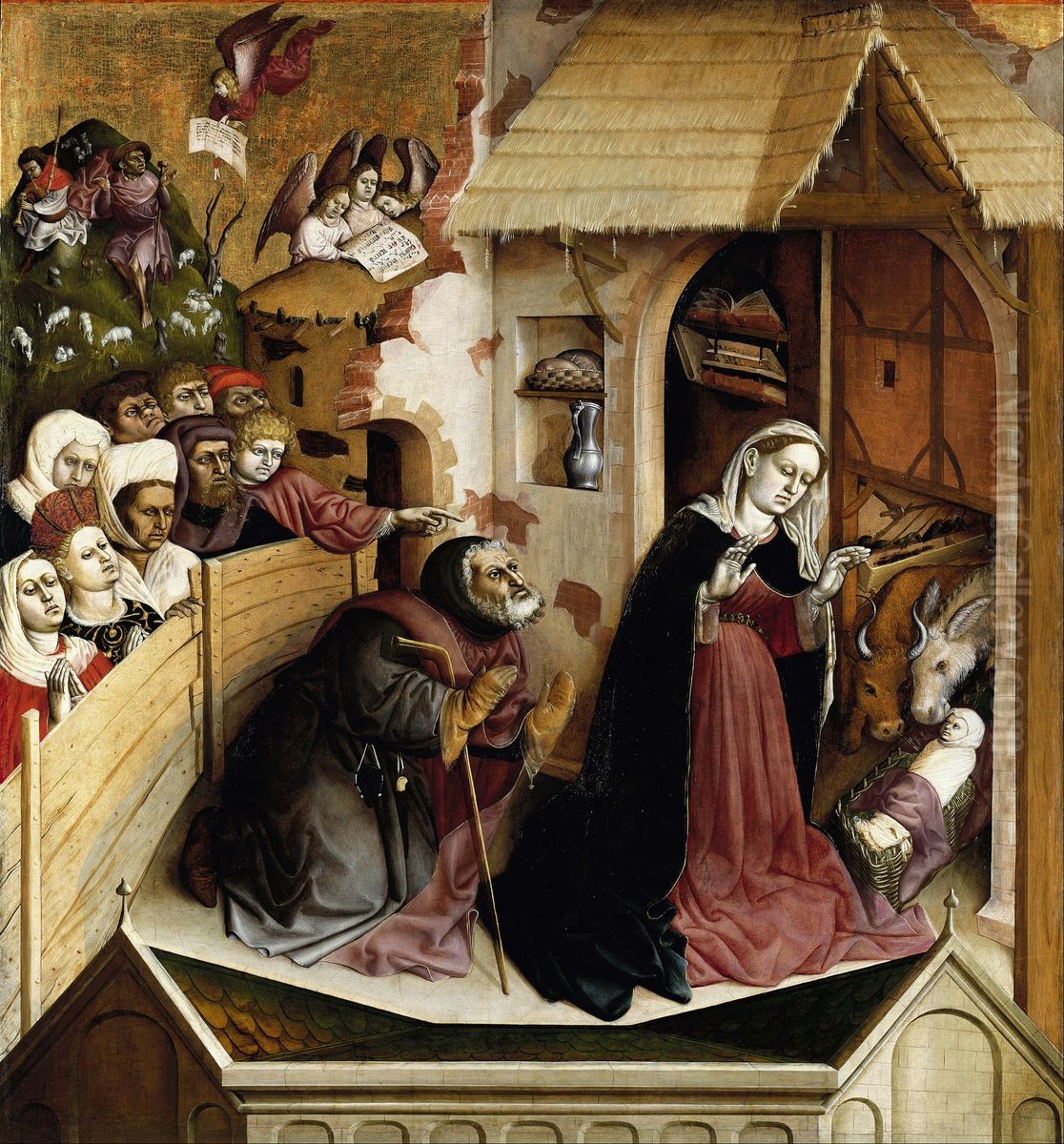 Birth of Christ (Wurzach altarpiece) Oil Painting by Hans Multscher