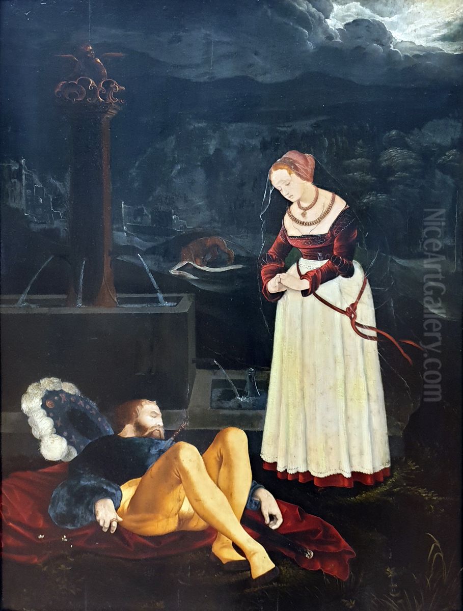 Pyramus und Thisbe Oil Painting by Hans Baldung Grien