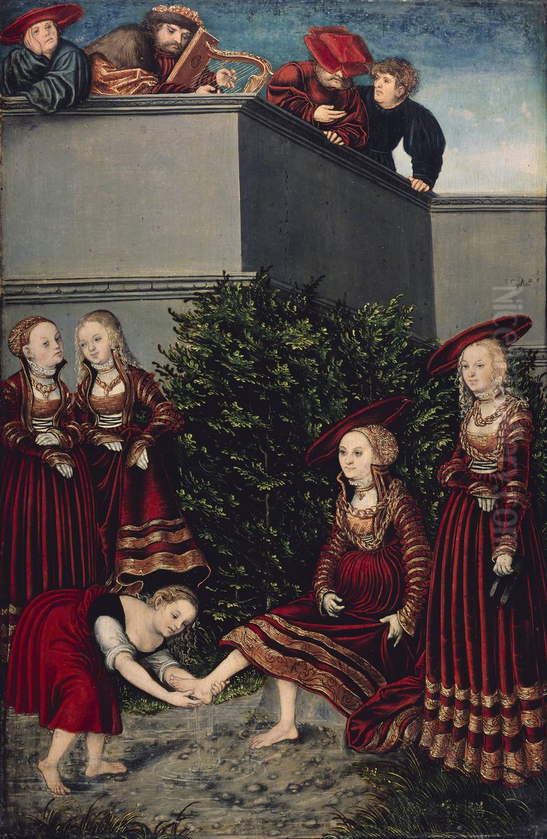 David und Bathseba Oil Painting by Lucas Cranach the Elder