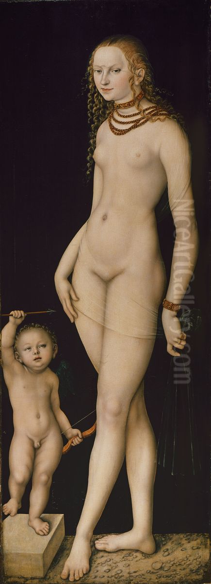 Venus und Amor Oil Painting by Lucas Cranach the Elder