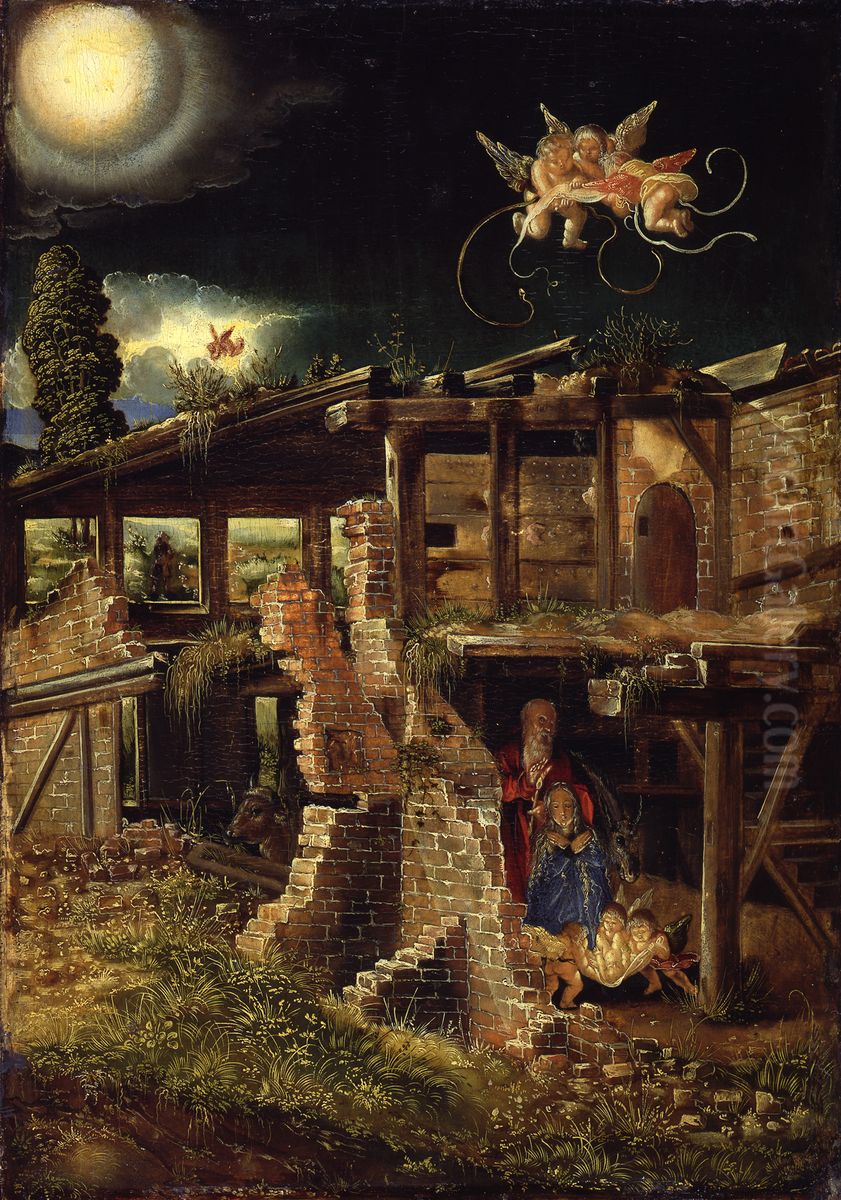 Die Geburt Christi Oil Painting by Albrecht Altdorfer