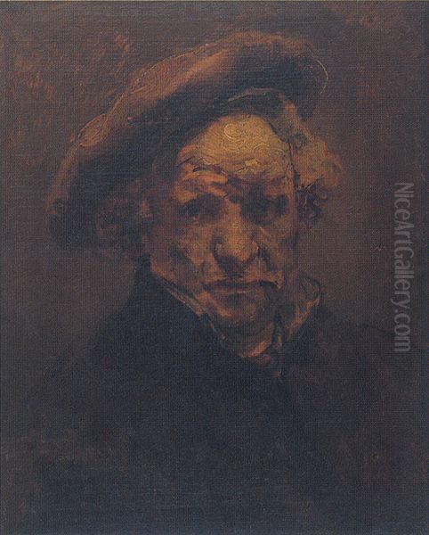 Self portrait Oil Painting by Rembrandt